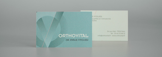 Carte de visite du cabinet d'orthodontie du Dr. Fitoussi